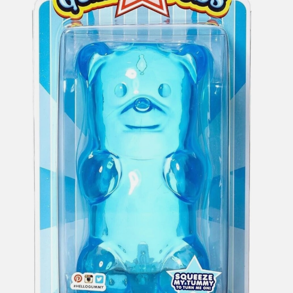 Gummygoods Squeezable Gummy Bear Night Light BLUE NEW